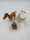 Vintage Toy Cow Figurines Lot of 3 Fisher-Price Style Farm Animals