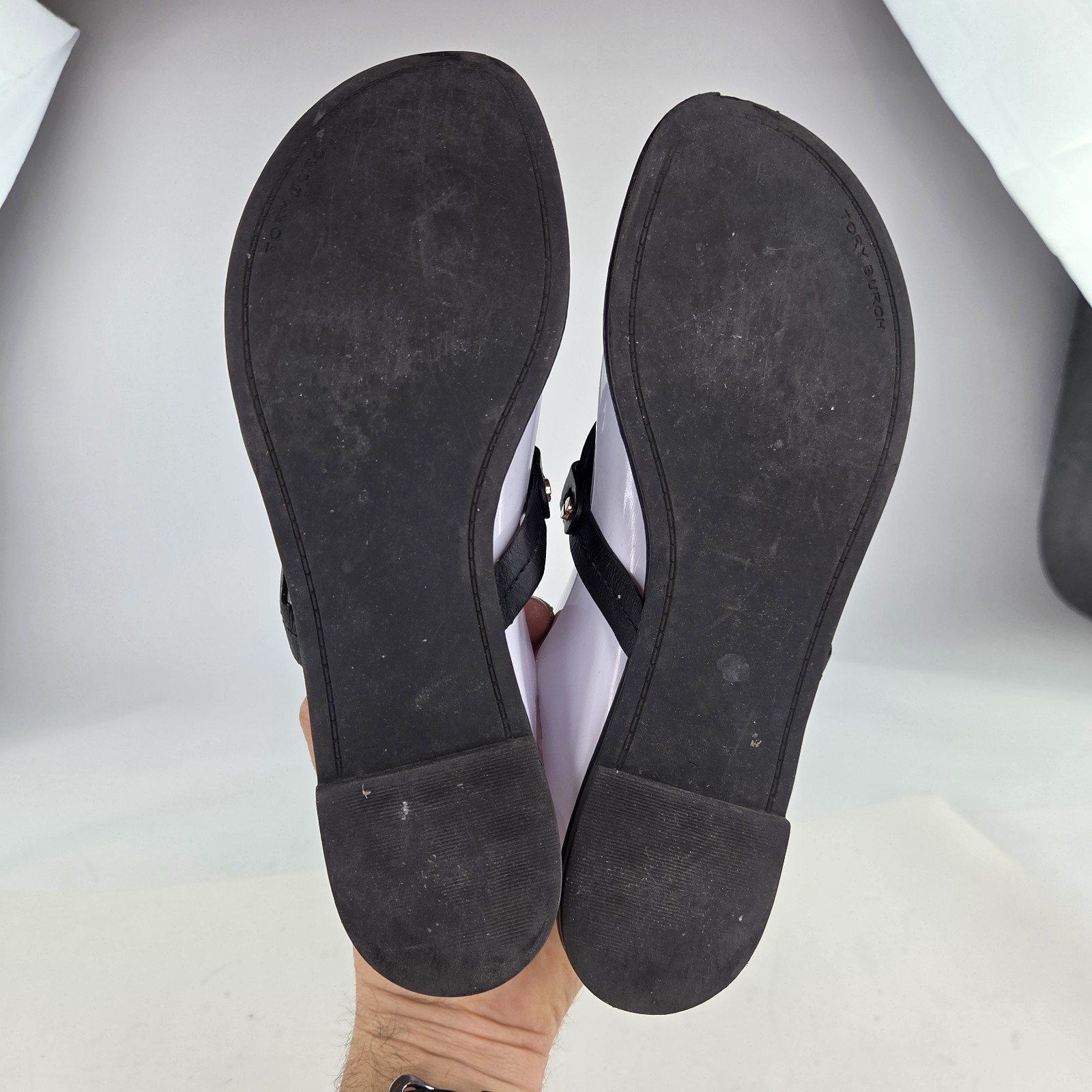 Tory Burch Millet Thong Sandals Womens US 9 M Black Leather Flip-Flops Flat Shoe thumbnail 6