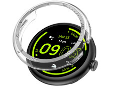 AMANECER Round Metal Bezel Bumper Case for Pixel Watch 3 41MM, Silver 