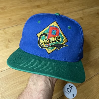 VTG Pittsburgh Crawfords Craws Negro League Blue Green 90s USA Snapback Hat NICE