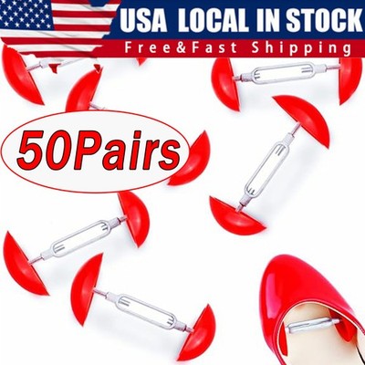 50Pair Adjustable Shoe Stretcher Boot Men Women Size Shaper Expander Widener Lot