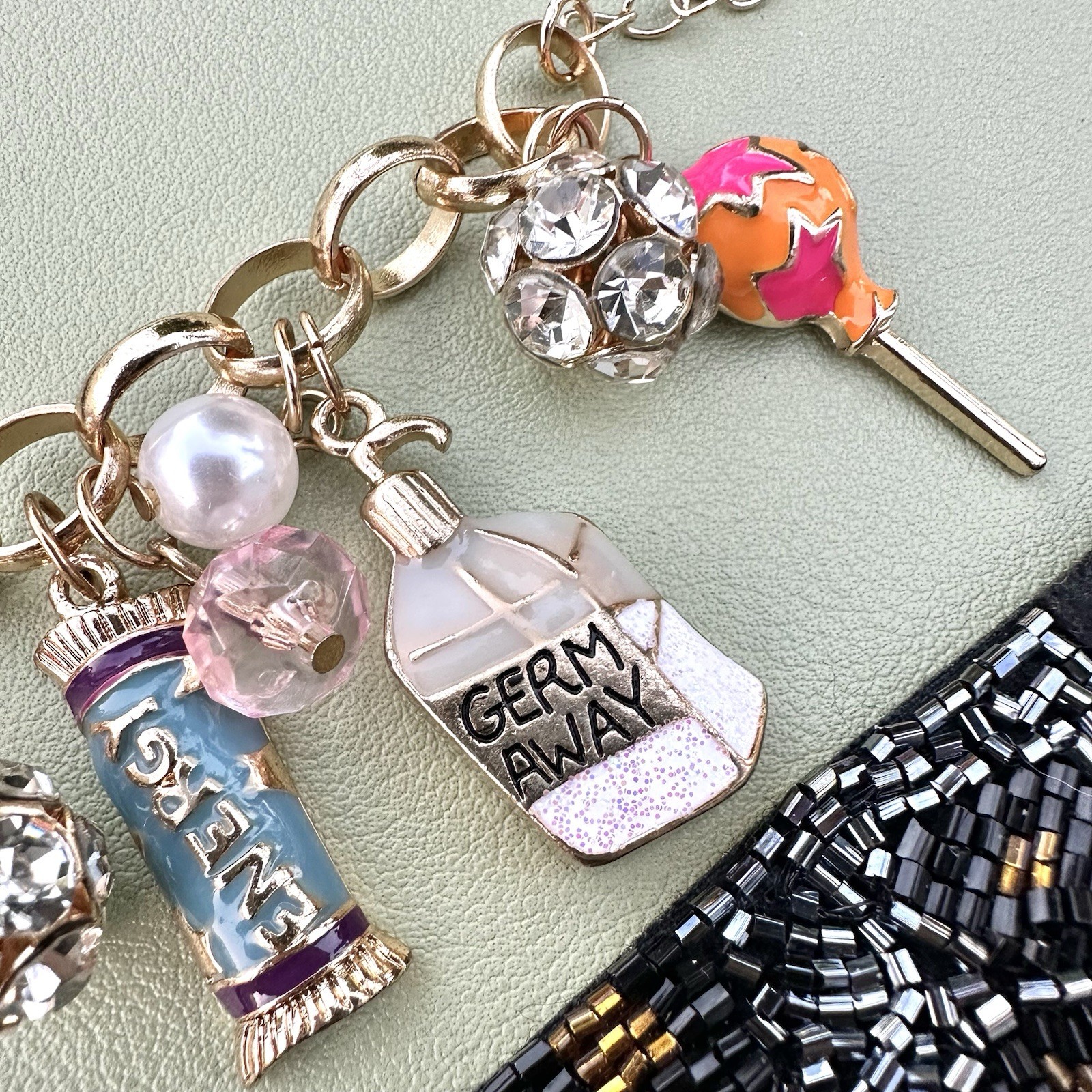 Vacation Charm Bracelet Stack Leopard Print Gold … - image 7