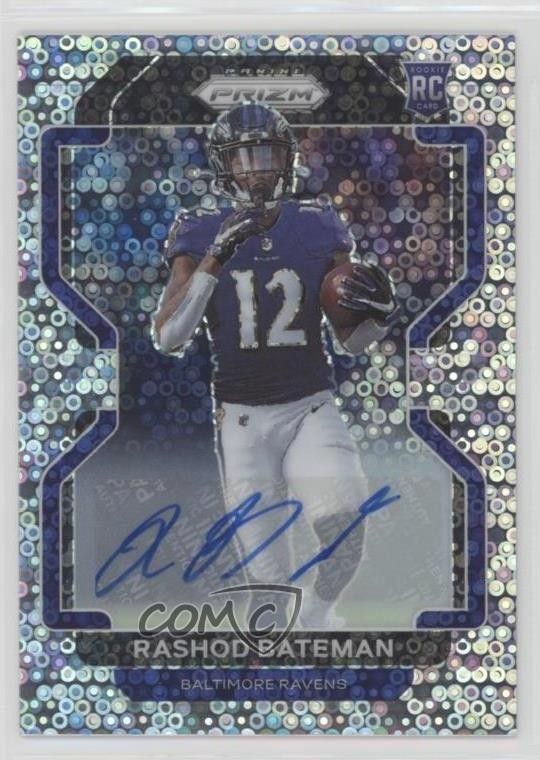 2021 Panini Prizm No Huddle Rashod Bateman #340 Rookie Auto RC 1a5k