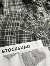 Ikea cover for Stocksund 2 seat (154cm) sofa Segersta green and blue grey check