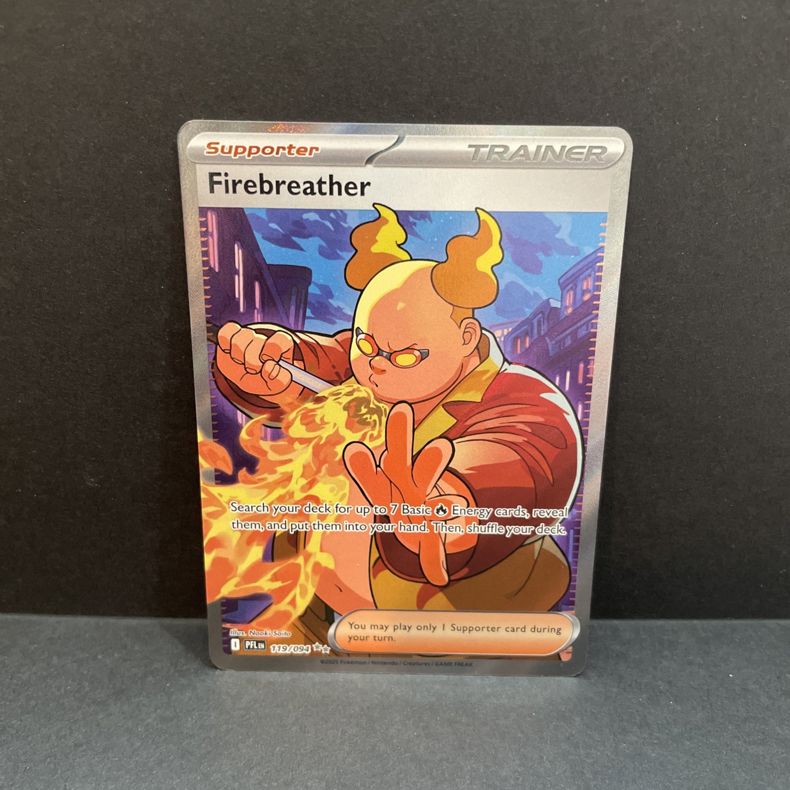 Firebreather 119/094 Phantasmal Flames Full Art Ultra Rare Holo Pokemon Card NM