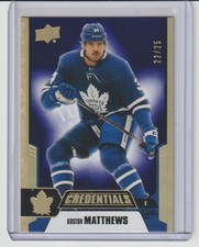 2019-20 UD Credentials Purple Auston Matthews 22/25 Toronto Maple Leafs #25