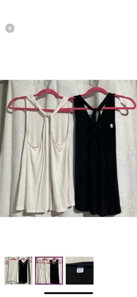 Tanques de entrenamiento blanco y negro talla grande Foto 2 de 3