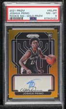 2021-22 Panini Prizm Rookie Signatures Gold 5/10 Joshua Primo PSA 8 Auto dq2
