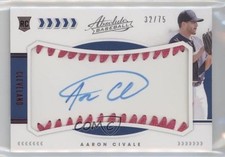 2020 Panini Absolute Pink 32/75 Aaron Civale #139 Auto 1k5