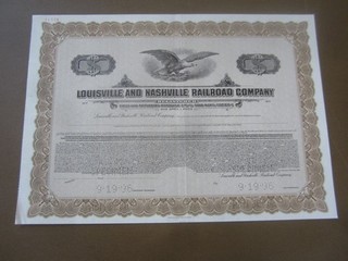 LOUISVILLE and NASHVILLE RAILROAD COMPANY SPECIMEN Bond Certificate
