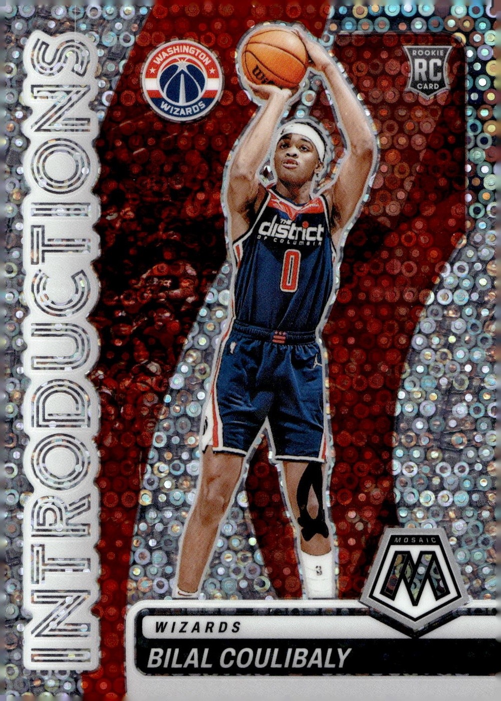 2023-24 Panini Mosaic #19 Bilal Coulibaly Introductions Fast Break