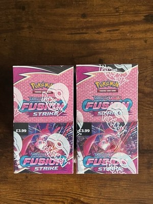 Pokemon TCG Sword & Shield 2x Fusion Strike Boosters Boxs English Factory SEALED