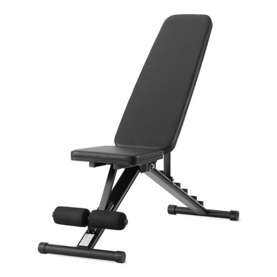 Amazon Basics Adjustable Workout Weight Bench Press, Foldable for Home Black 