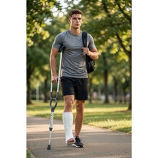Single Aluminum Underarm Crutch NEW in box