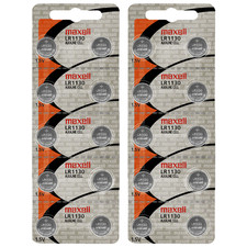 Maxell LR1130 189  AG10 1.5V Alkaline Button Cell 20 Batteries - EXP 2020
