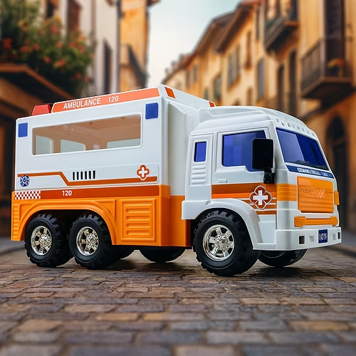 Ambulance Rescue 999 Toy Truck with Open and Close Back Doors Big Daddy