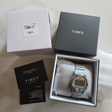 Timex Ironman 8-Lap TW5M54500 Grey Shades Metallic LCD Digital Men's Watch NEW