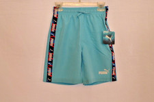 Boys Puma Aqua Quick Dry Swim Trunks Mesh Lining Back Pocket Size 7 NWT