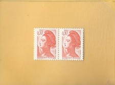 TIMBRE FRANCE : 1982, N° 2182 Y&T,   Paire de Liberté de Gandon