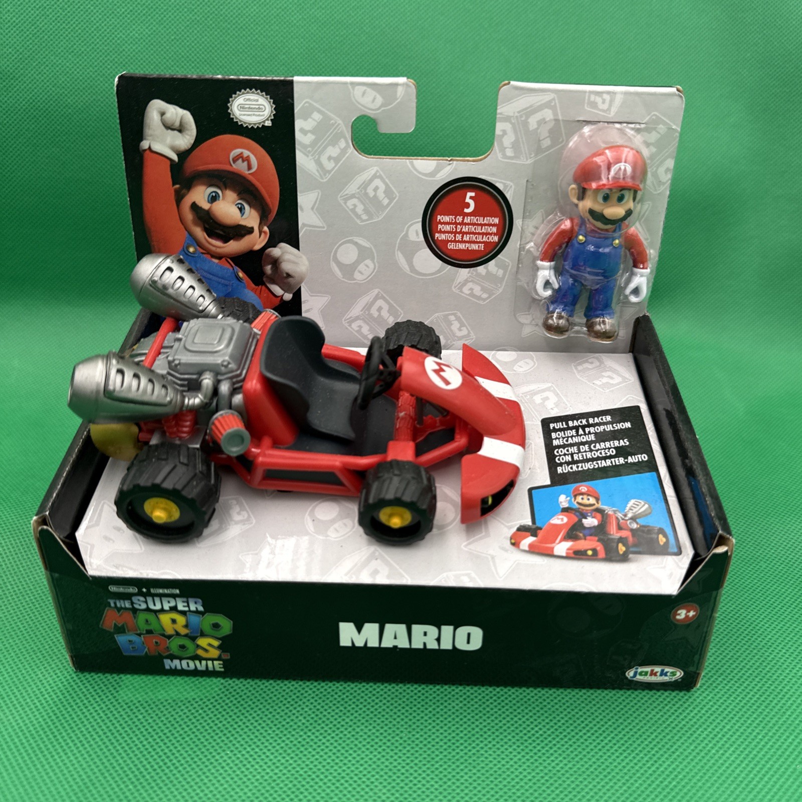 Nintendo Super Mario Bros Movie Pull Back Toy Racer Kart New