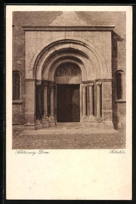 Schleswig, Petritür des Doms, Ansichtskarte 