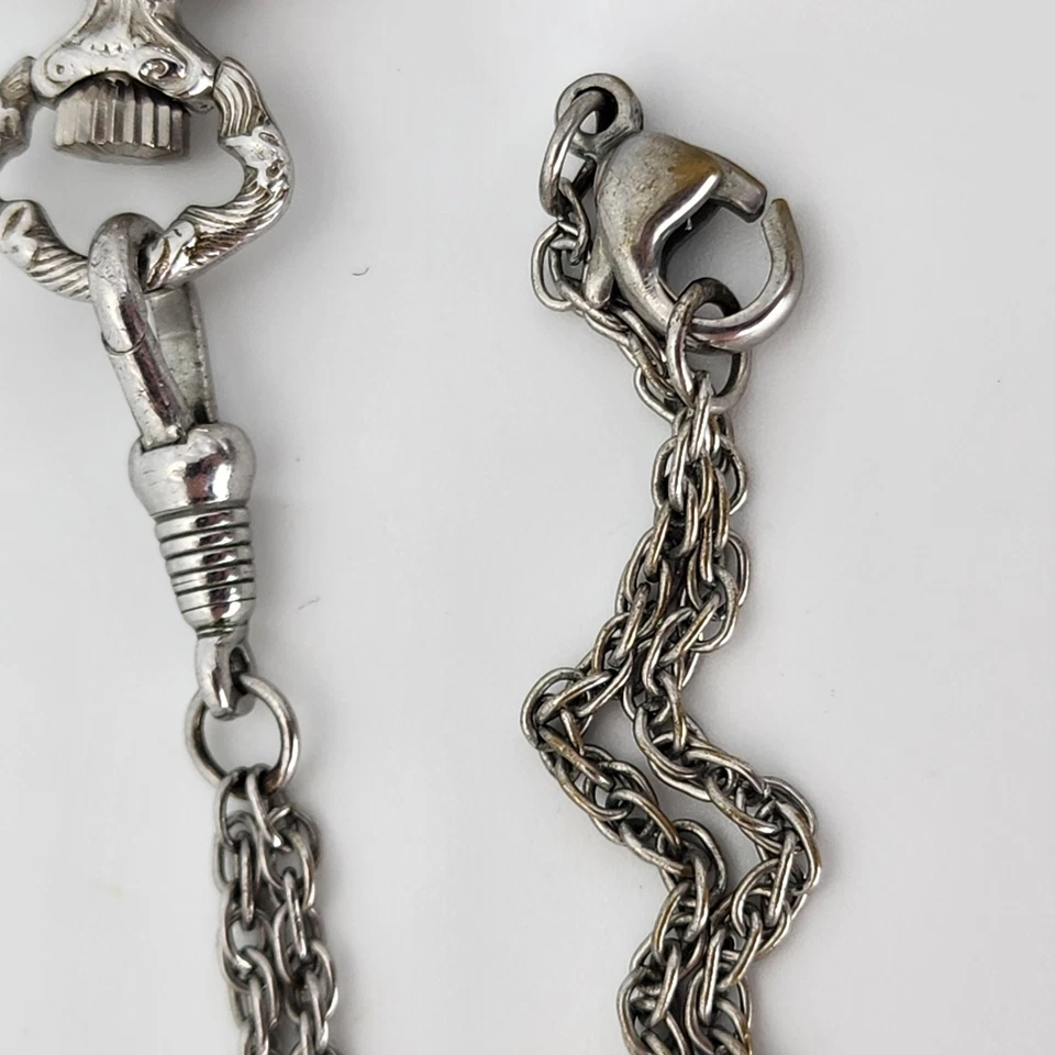 Bucherer Vintage Mini Pocket Watch Swiss Made Open Face Rose Engraved Untested - Image 4 of 4