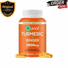Turmeric Curcumin with Black Pepper Ginger, 2400mg Joint Support, 105 Count
