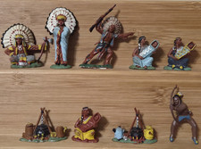 Vintage Britain's Lot of 9 Native American Indian Chief  fire and more