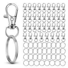 70PCS in 35 Sets, Swivel Lobster Claw Clasps, Key Chain Hooks and Large Key R...