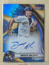 Brock Wilken Auto Blue Refractor #/150 -2024 Bowman's Best Milwaukee Brewers