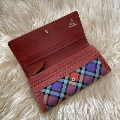 Vivienne Westwood vintage rare design plaid tartan long wallet