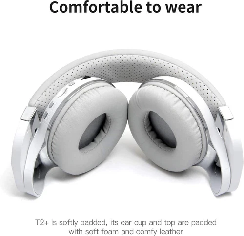 Bluedio T2 Plus Turbine Auriculares Inalámbricos Bluetooth con Micrófono/Micro SD Blanco - Imagen 6 de 9
