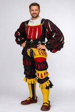 Renaissance German Landsknecht Outfit For Men-Medieval Festival Costume