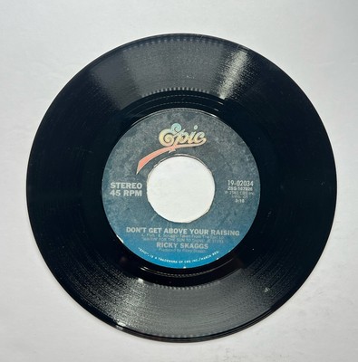 Low And Lonely / Don't Get Above Your Raising - Ricky Skaggs 45 RPM Vinyl Record