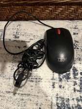 IBM MO28UO 3 Button USB Opticall PC Computer Mouse Mice Black Vintage