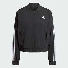 adidas women Essentials 3-Stripes Lifestyle Woven Bomber Jacket