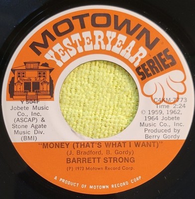 Barrett Strong ''Money / Oh I Apologize'' reissue VG+