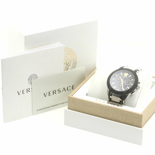 VERSACE Watch VEM800218 Character Chrono Date Quartz Men's Stainless Steel