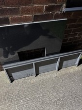 Firepalce Hearth And Back Panel Black