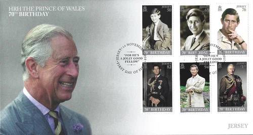 2018 Jersey 70th Birthday of the Prince of Wales First Day Cover