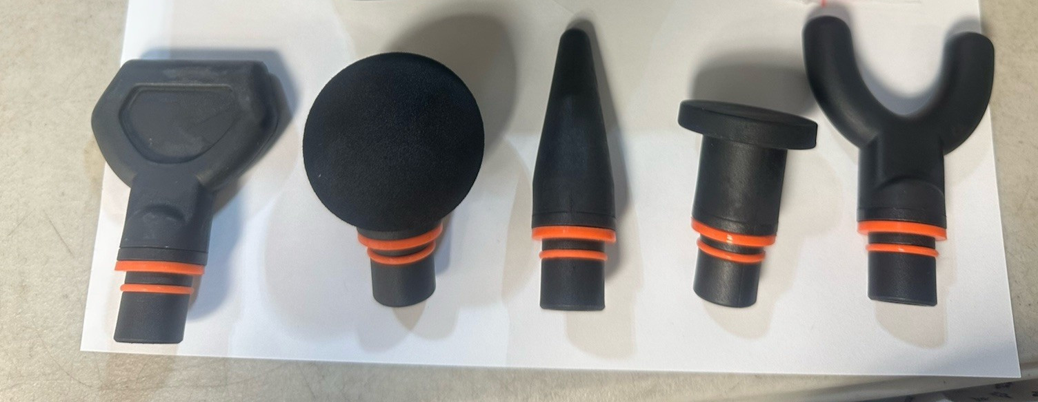 Sharper Image Massage Gun Carry Case + 5 ReplacementHeads Only - No Device