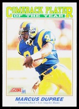 1991 Score Marcus Dupree #618 Los Angeles Rams