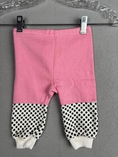 Vintage Disney Baby Pants 6-9 Months Polka Dot Cuff Fleece 55/45 Toddler Girls