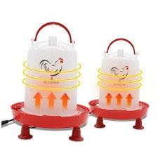 for Winter Hanging Chicken Waterer with Heater 3L and 6L Heated Chicken Waterer