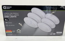 5 PACK COMMERCIAL ELECTRIC 6 IN. LED SURFACE MOUNT DOWNLIGHT SELECT CCT