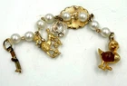 Vintage Charm Bracelet: Poodle, Duck, Mustard Seed, Serenity Prayer - 5.5" long