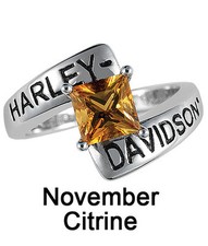Harley-Davidson® November Birthstone Ring - Citrine- size 9  D4J8251