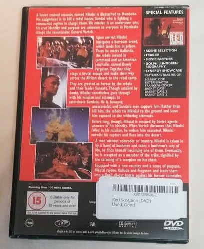 DVD - Red Scorpion Collector's Edition DVD Dolph Lundgren Zito (DIR) Cert 15 PAL - Picture 2 of 2