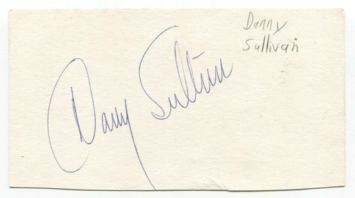 Danny Sullivan Signed 3x5 Index Card Autographed NASCAR Race Car Driver - Afbeelding 1 van 2