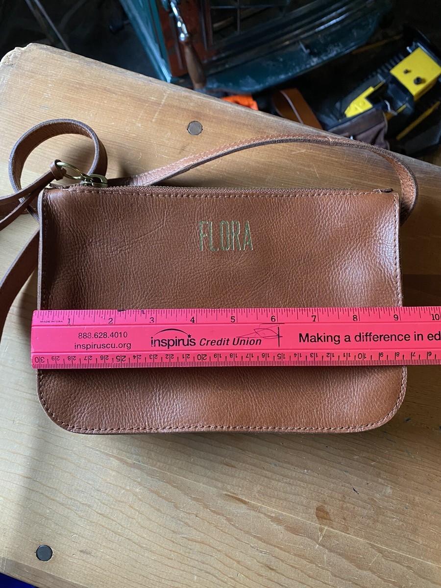 NWT Madewell Simple Crossbody Bag in English Saddle FLORA Embossed